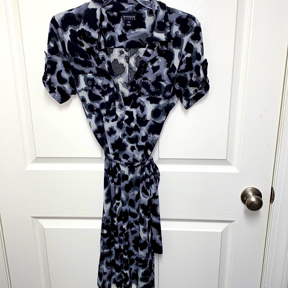 Black and gray dress